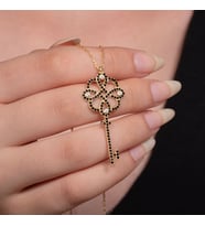 KALBİMİN ANAHTARI 925 AYAR GÜMÜŞ KOLYE (Karışık)