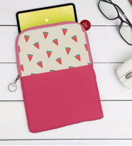 BK Gift Karpuz Tasarımlı Taşınabilir Koruyucu Tablet Kılıfı & Organizer Çanta - Pembe-1