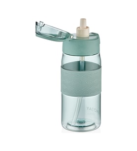 SHOTAY ŞEFFAF KAPAKLI ŞERİTLİ TRITAN MATARA 600 ML. YEŞİL