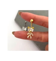 Ayıcıklı Göbek Piercingi Ayıcık Figürlü Göbek Piercing Gold (Çok Renkli)