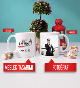 Edebiyat Öğretmenine Hediye Edebiyat Öğretmeni Kupa Bardak Fotoğraflı