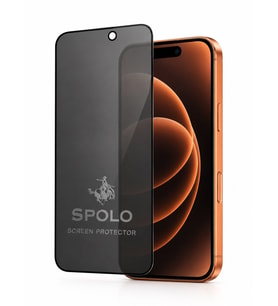 SPOLO iPhone 17 Pro Hayalet Ekran Koruyucu Gizlilik Camı Yan Görüş Önleyici
