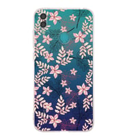 PrintiFy Huawei Y7 2019 Uyumlu Kamera Korumalı Floral Kırmızı Tasarımlı Şeffaf Silikon Kılıf