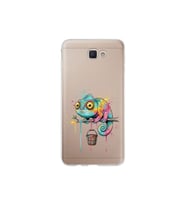 Samsung Galaxy J7 Prime 2 ile Uyumlu Splash Bukalemun Tasarımlı Şeffaf Silikon Kılıf