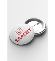 Saadet Partisi İğneli Buton Rozet 58mm 100 adet