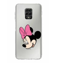 Xiaomi Redmi Note 9 Pro  Kamera Korumalı Kapak Minnie Mouse Tasarımlı Şeffaf  Kılıf