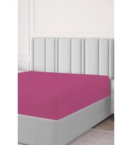 Mulvxurg  Urg02  Pamuk Çift Kişilik Lastikli(Fitted)  Penye Çarşaf Fuşya (Mulvix)