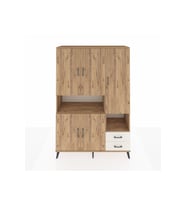 Hyperion Dolap 10 Raflı 2 Çekmeceli 5 Kapaklı 132x44x195 Çam-Çam/Aytaşı