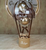 Kahve Gold Konsept Yenidoğan Bebek Hediyesi Peluş Ayıcık