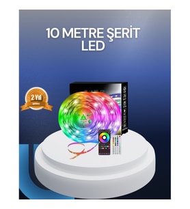 Mey İthalat® 10 Metre USB Smart Şerit Led Kumandalı Telefon Kontrollü