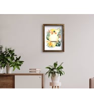 BK Home Doğal Masif Ahşap Çerçeveli Tablo 45x65cm-60