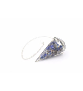 Hakiki Doğal Lapis Lazuli Taşı Orgonit Pandül 1.Kalite