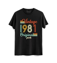 Vintage 1981 Original Parts Siyah Tshirt