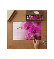 Pembe Orkide Çiçeği Tasarımı 240 parça Ahşap Puzzle Ahşap Kutuda MP10650