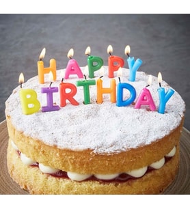 Happy Birthday Yazılabilen Rengarenk Doğum Günü Mumu