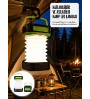 Kamp Lambası Katlanabilir Lamba Solar Şarjlı Led Lamba El Fenerli Yeni Nesil