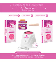Smoothly 2 Adet 250 gr Soyulabilen Boncuk Ağda Isıtıcı Makine Masaj Yağı 4 Spatula