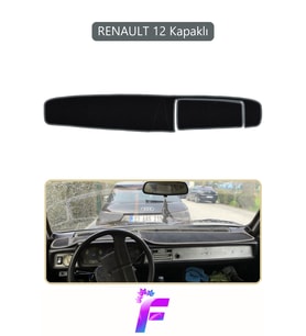 RENAULT 12 KAPAKLI Uyumlu Torpido Örtüsü Yansıma Önleyici Tam Koruma Hızlı Montaj J32