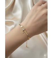 925 Ayar Papatya Silver özel harfli Doğum Taşlı Baget Taşlı Yıldız İtalyan bileklik.rose.gold.rodaj
