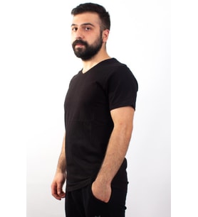 TWİSTER JEANS 1827 SİYAH V  YAKA ERKEK T-SHİRT