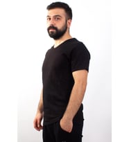 TWİSTER JEANS 1827 SİYAH V  YAKA ERKEK T-SHİRT