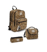 Coral High Kahverengi Leopar Desenli 3'lü Okul Çanta Seti SET0123681 - Kız (Çok Renkli)