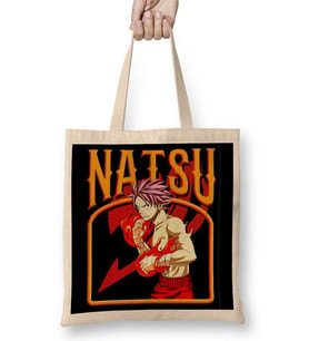 Fairy Tail Natsu Dragneel Fighting Stance Bez Çanta Uzun Saplı