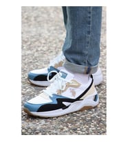 U.S. Polo Assn. Husky 4 fx Comfort Hafif Taban Erkek Sneaker Beyaz Mavi