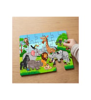 Hayvan Arkadaşlar Tasarımlı 24 Parça Ahşap Çocuk Puzzle MPK0204