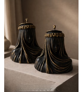 2'lü Art Decor Peçeli Kadın Büst Mum Seti Doğal Soya Mumu