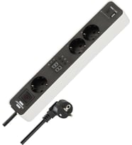 Brennenstuhl Ecolor Serisi 3 Soketli  1xType-C + 1xUSB Girişli 1.5 Metre Kablolu Zaman Ayarlı Uzatma Priz (Beyaz)