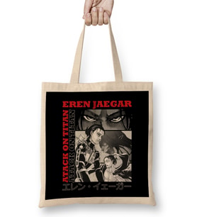 Attack On Titan Eren Jaegar Bez Çanta Uzun Saplı