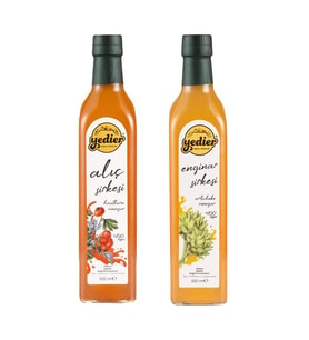 Yedier Enginar Sirkesi+Alıç Sirkesi  Doğal Fermente 500 ml