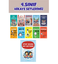 Erdem 4.Sınıflar İçin 10 lu Hikaye Seti + Kitap Okuma Not Defteri (Beyaz)