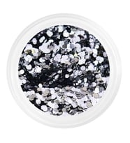 Glitter Tozu SPEKTR MIX G2 5 gr - Beyaz Gümüş Zeminli Nail Art Simi
