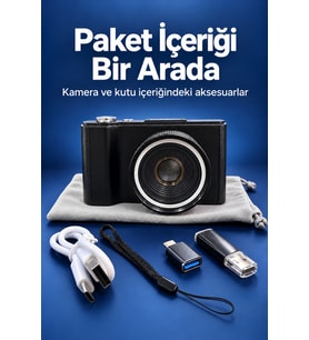 3 İnç Ekranlı Vlog Kamerası Type C Şarjlı Dijital Fotoğraf Makinesi