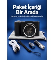 3 İnç Ekranlı Vlog Kamerası Type C Şarjlı Dijital Fotoğraf Makinesi