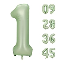Benim Marifetlerim 1 Rakamı Su Yeşili Folyo Balon 40 inch 90 cm