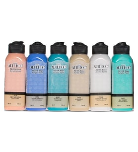 Artdeco Akrilik Boya 140 ml. x 6 Renk Aqua Set 