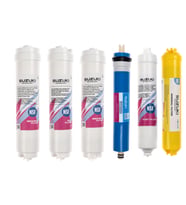 12 İnç Kapalı Kasa Su Arıtma Cihazı Tam Set (6 Filtre) Mineral Filtre İlaveli (Beyaz - Antrasit)
