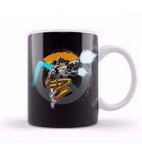 Overwatch One Fanart Tracer Kupa Bardak Porselen