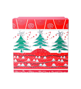 Yılbaşı Çam Ağacı Motifli Hediye Kutusu 12x8 cm