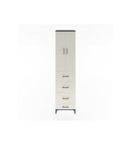 Hyperion Dolap 3 Raflı 4 Çekmeceli 2 Kapaklı 60x44x243 Antrasit-Aytaşı