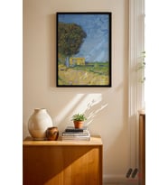 Van Gogh Ağaçlı Yol, Siyah Çerçeveli Duvar Tablosu - Sanatsever Hediyesi