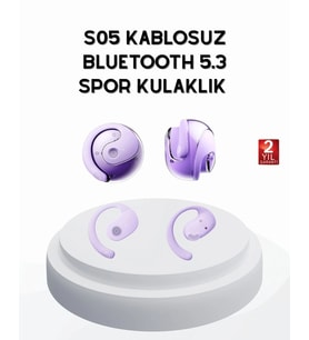 S05 Bluetooth 5.3 Kulaklık IPX4 Su Geçirmez Hızlı Eşleşme Güçlü Stereo Ses