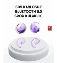 S05 Bluetooth 5.3 Kulaklık IPX4 Su Geçirmez Hızlı Eşleşme Güçlü Stereo Ses