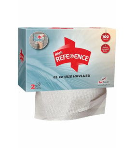 Reference El Yüz Havlusu 2 Katlı 100'lü 24 Paket Mavi