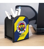 Sarı Kanaryalar taraftarları ahşap kalemlik, kişiye özel isim baskılı