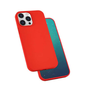 Apple Apple iPhone 13 Pro Kılıf Kadife Ultra Esnek İnce Camera Protected Velvet Case (Kırmızı)