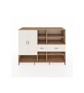 Kronos Dolap 10 Raflı 2 Çekmeceli 2 Kapaklı 220x59x163 Çam-Aytaşı
